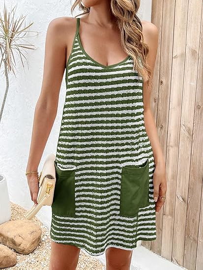 Womens Tennis Athletic Dress Mini Romper Dress with Built in Shorts Summer Vacation Outfits