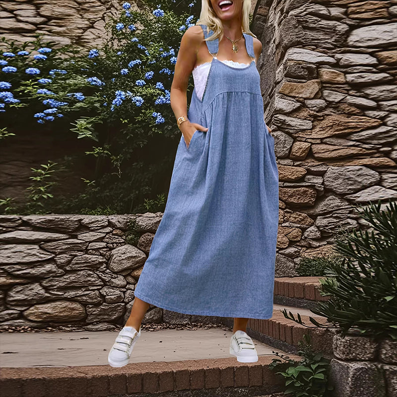 Women's Casual Loose Overall Dress