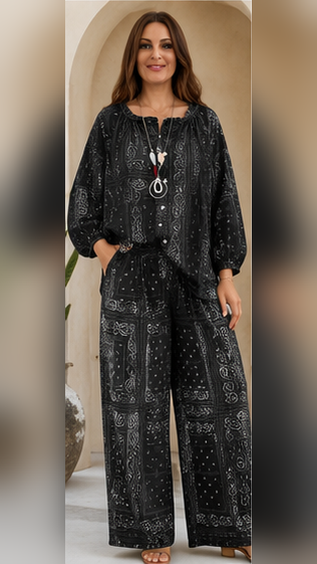 Boho Paisley Lounge Set