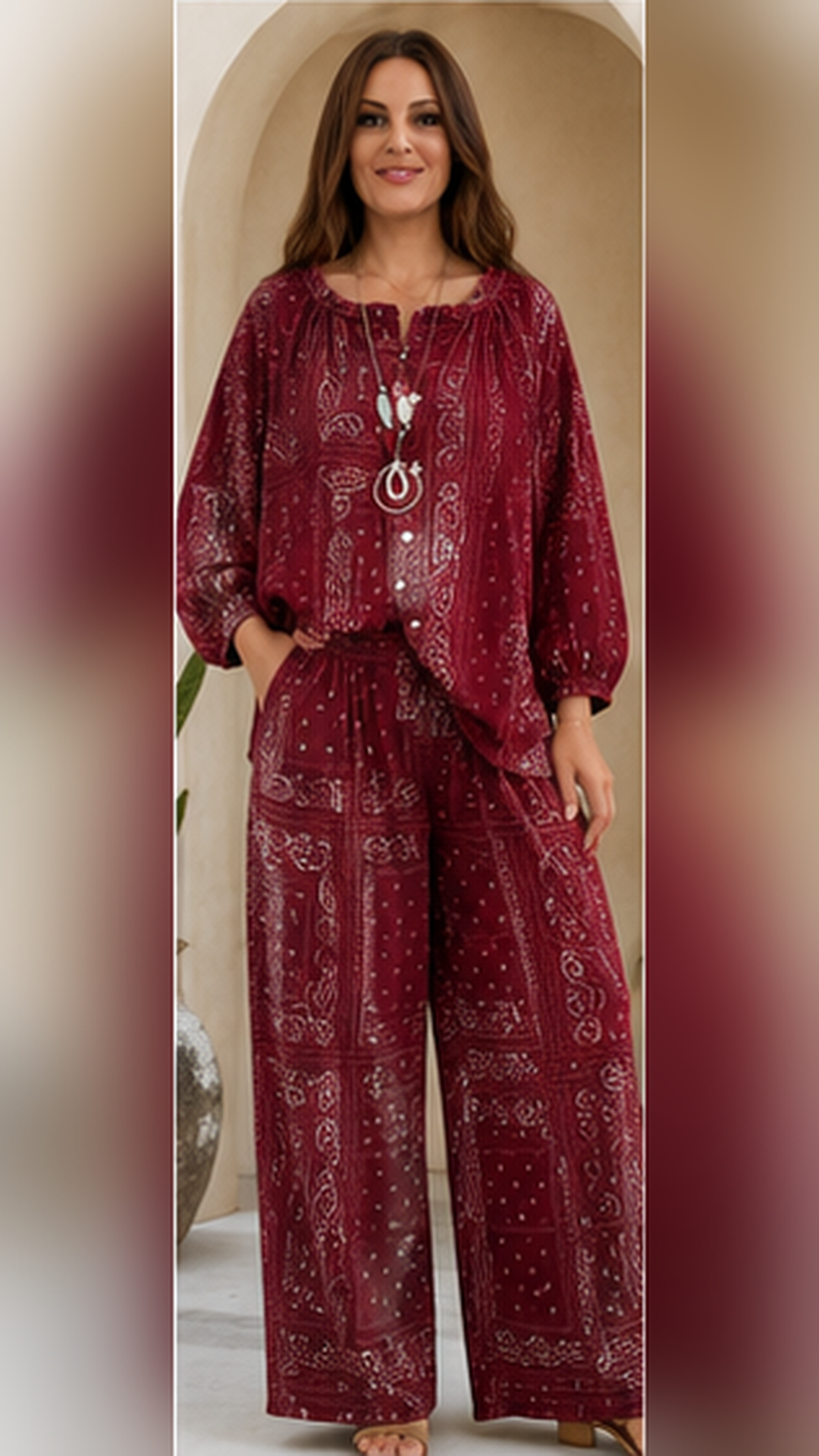 Boho Paisley Lounge Set