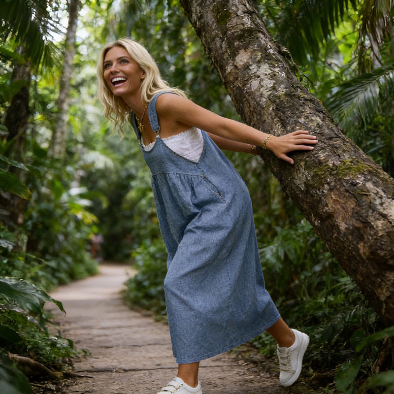 Women's Casual Loose Overall Dress