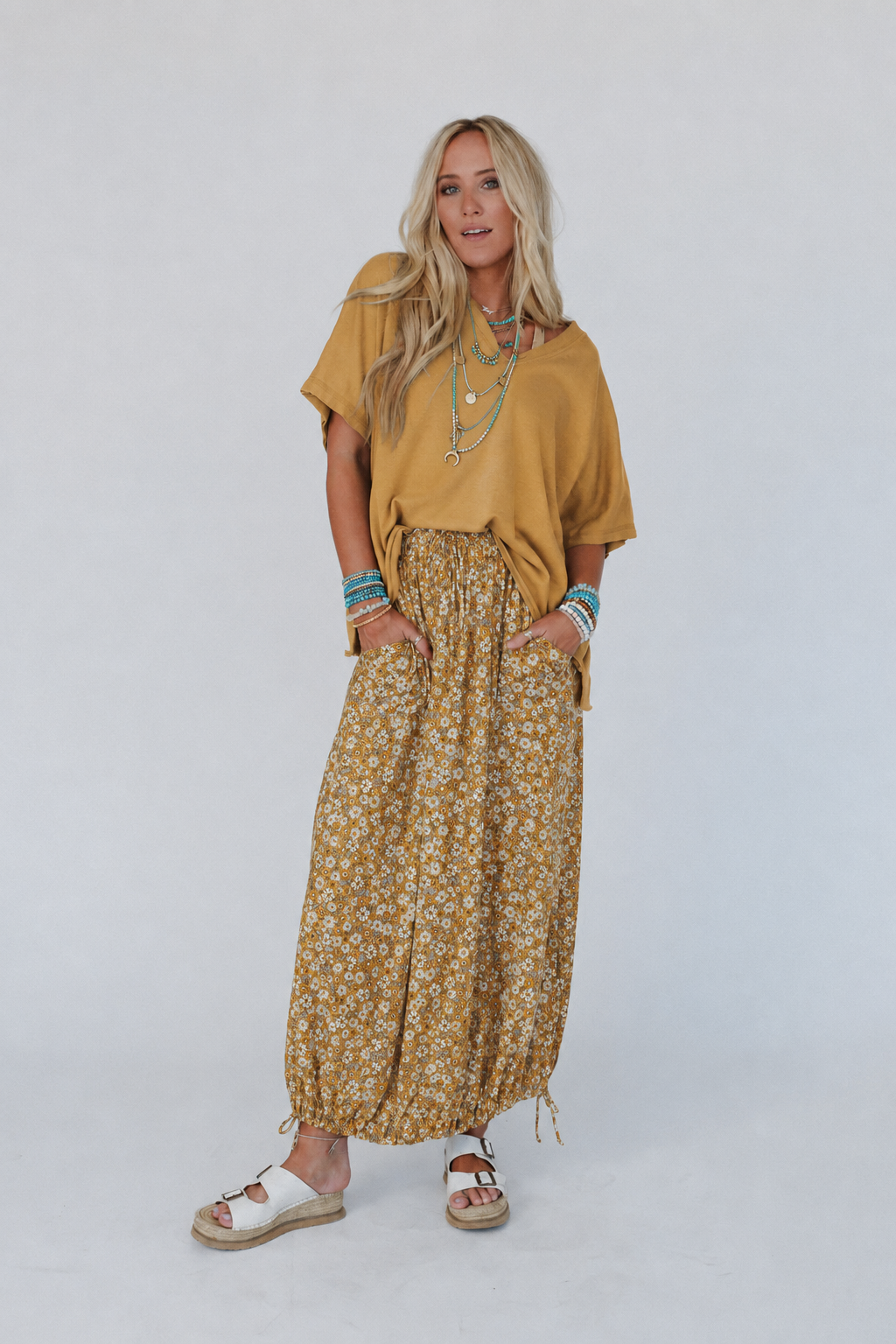 Boho Floral Two-Piece Mini Skirt Set
