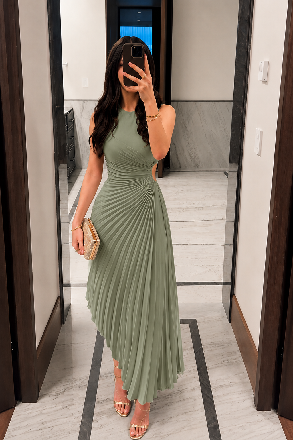 Aurora Pleated Dress