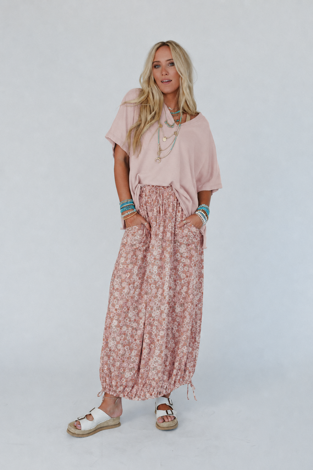 Boho Floral Two-Piece Mini Skirt Set
