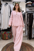 Relaxed Linen Wide-Leg Two-Piece Set