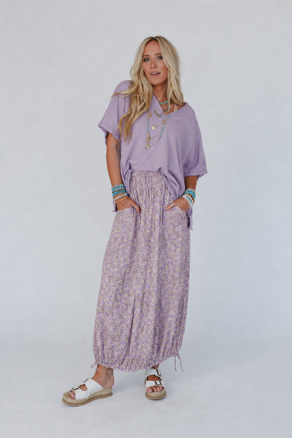 Boho Floral Two-Piece Mini Skirt Set