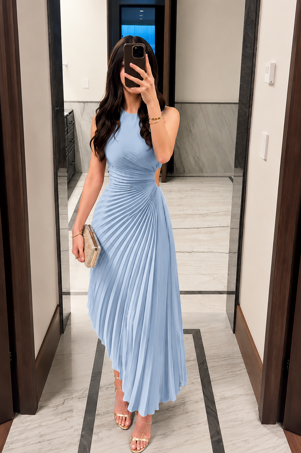 Aurora Pleated Dress