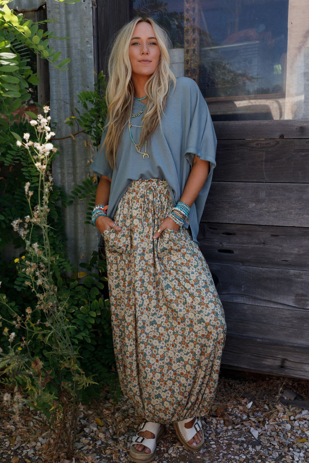 Boho Floral Two-Piece Mini Skirt Set