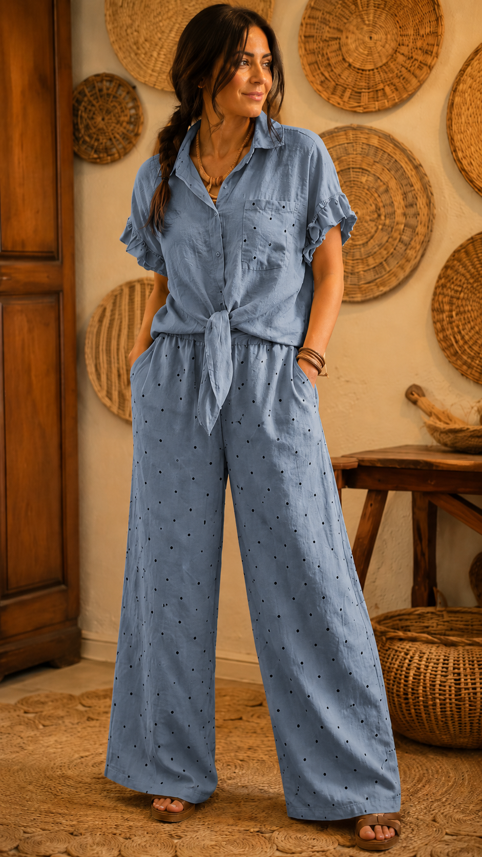 Breezy Tie-Front Lounge Set