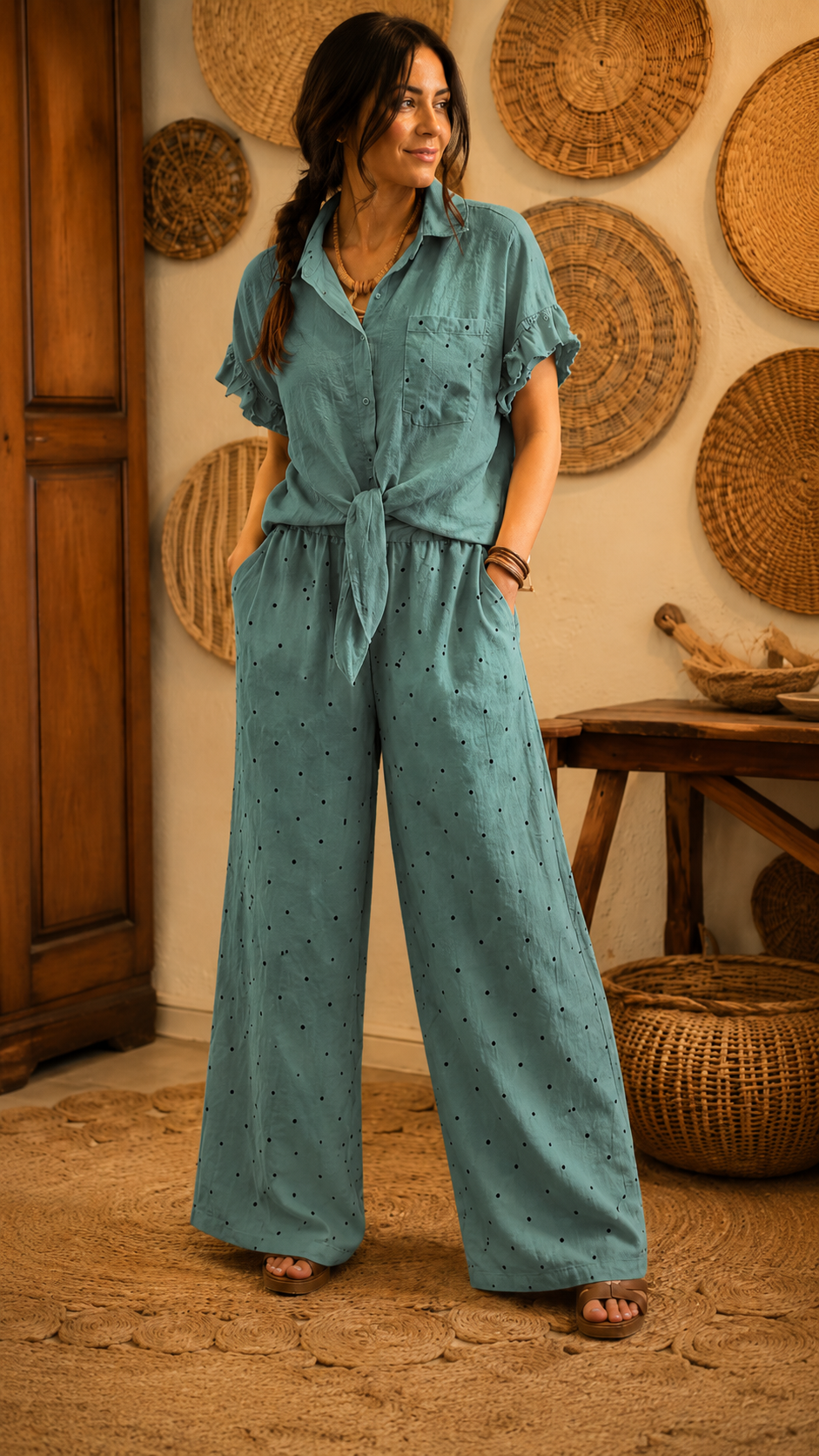 Breezy Tie-Front Lounge Set