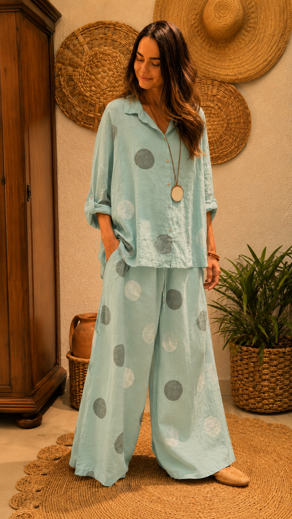 Oversized Polka Dot Resort Set