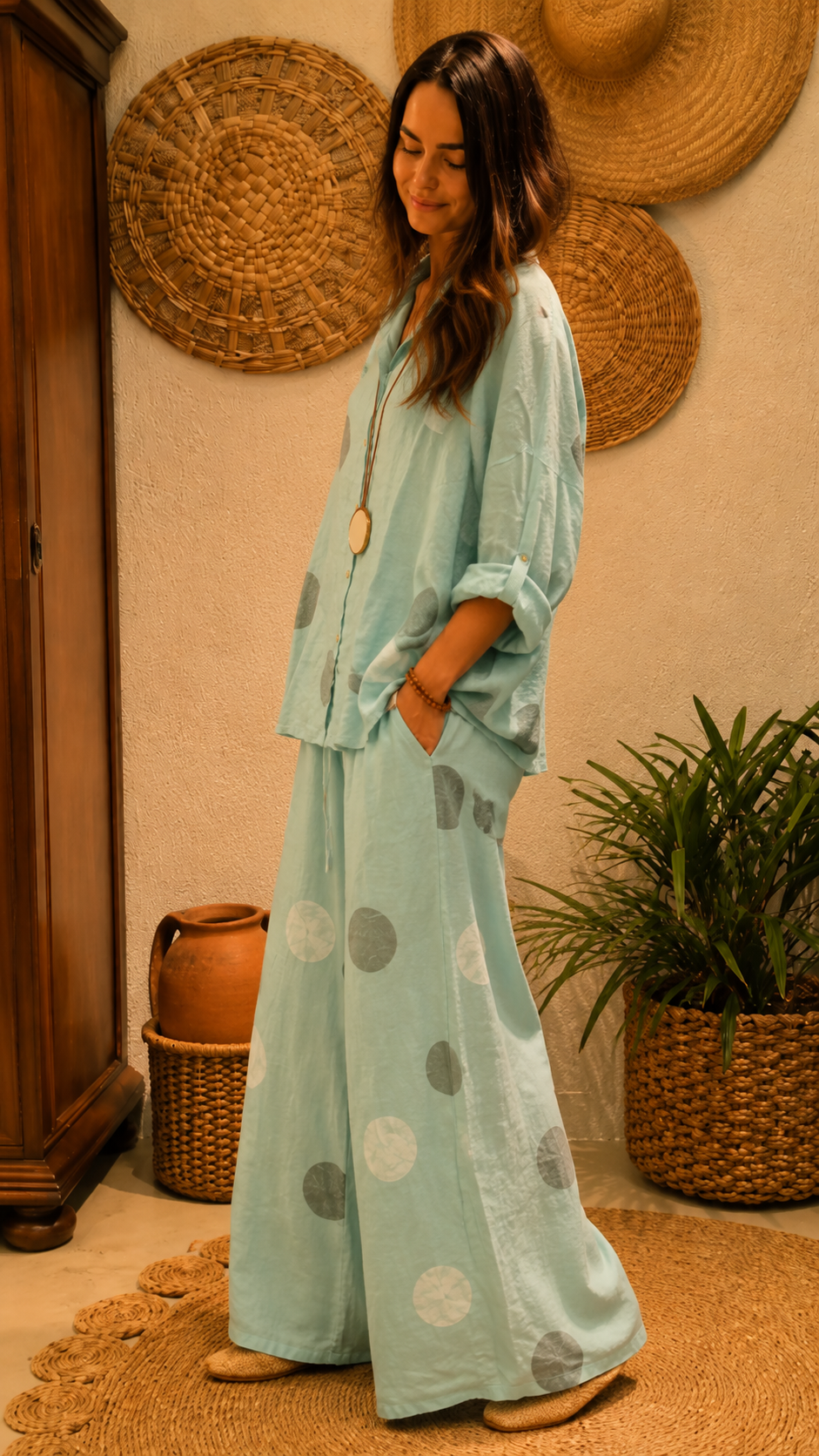 Oversized Polka Dot Resort Set