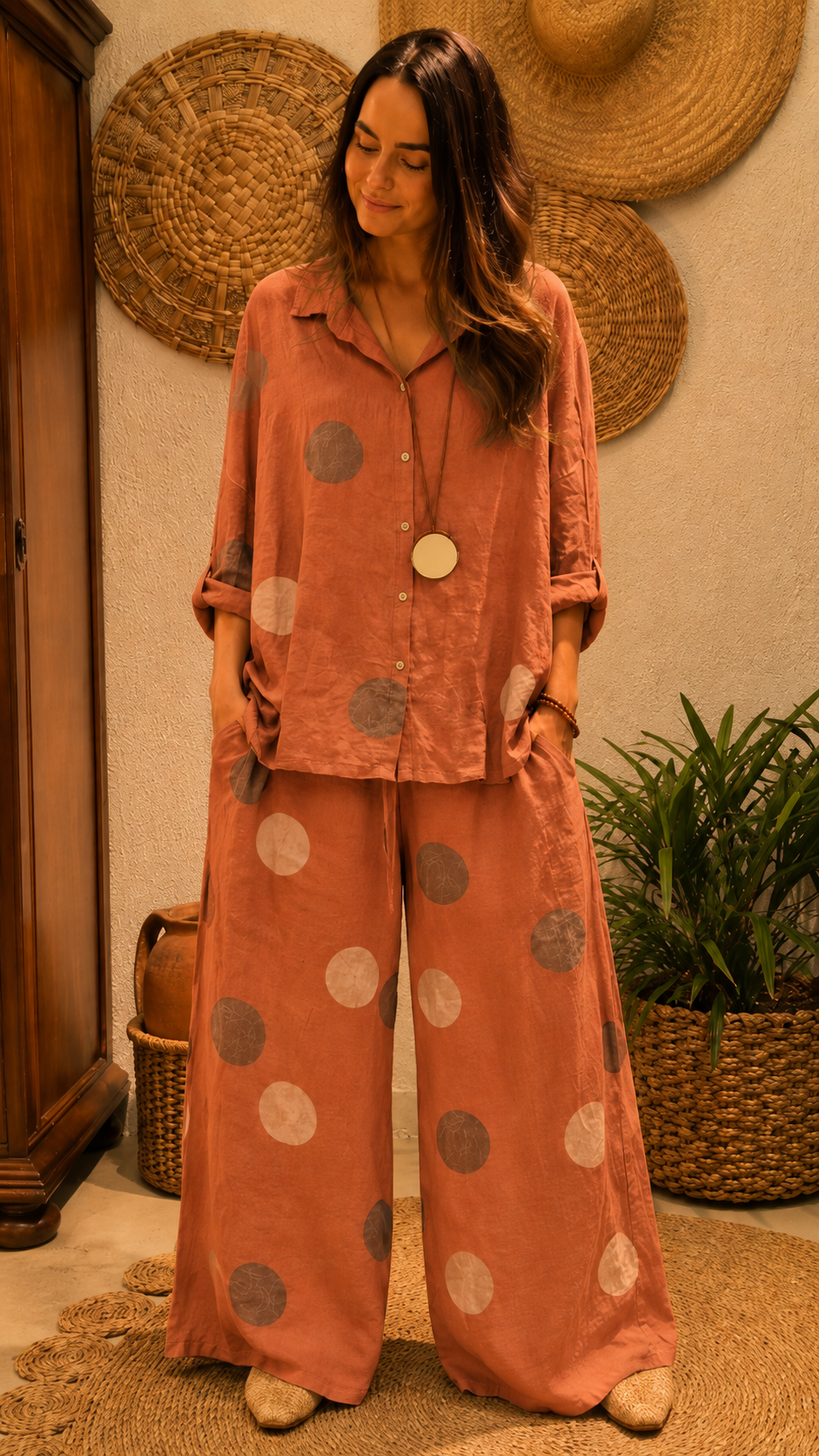 Oversized Polka Dot Resort Set