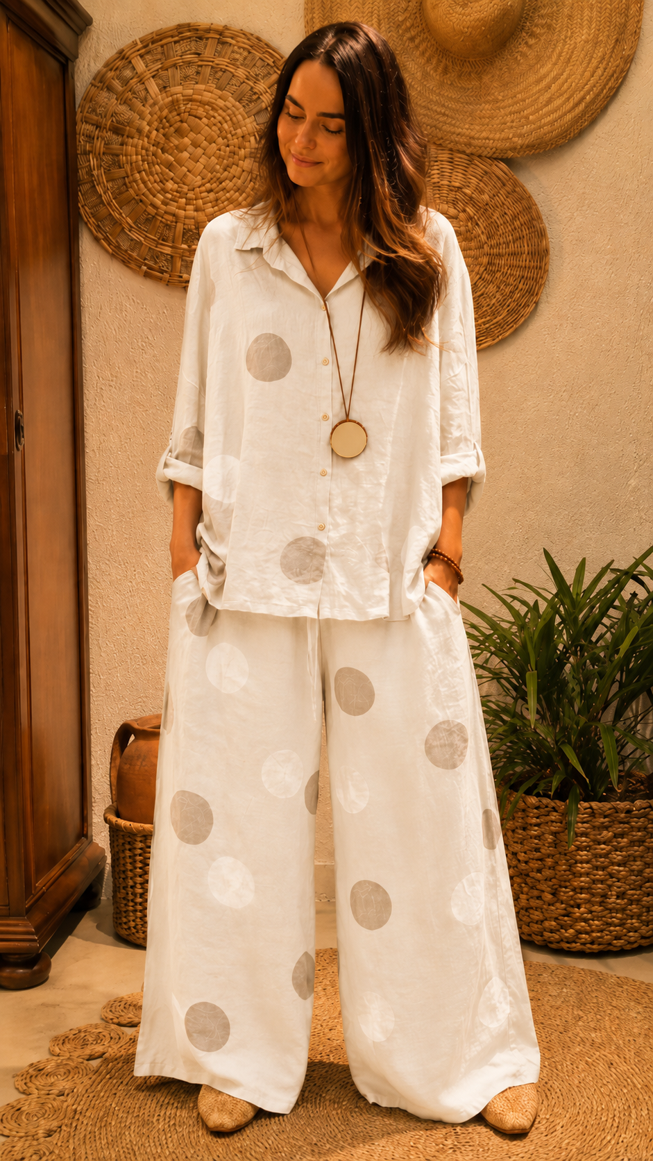 Oversized Polka Dot Resort Set