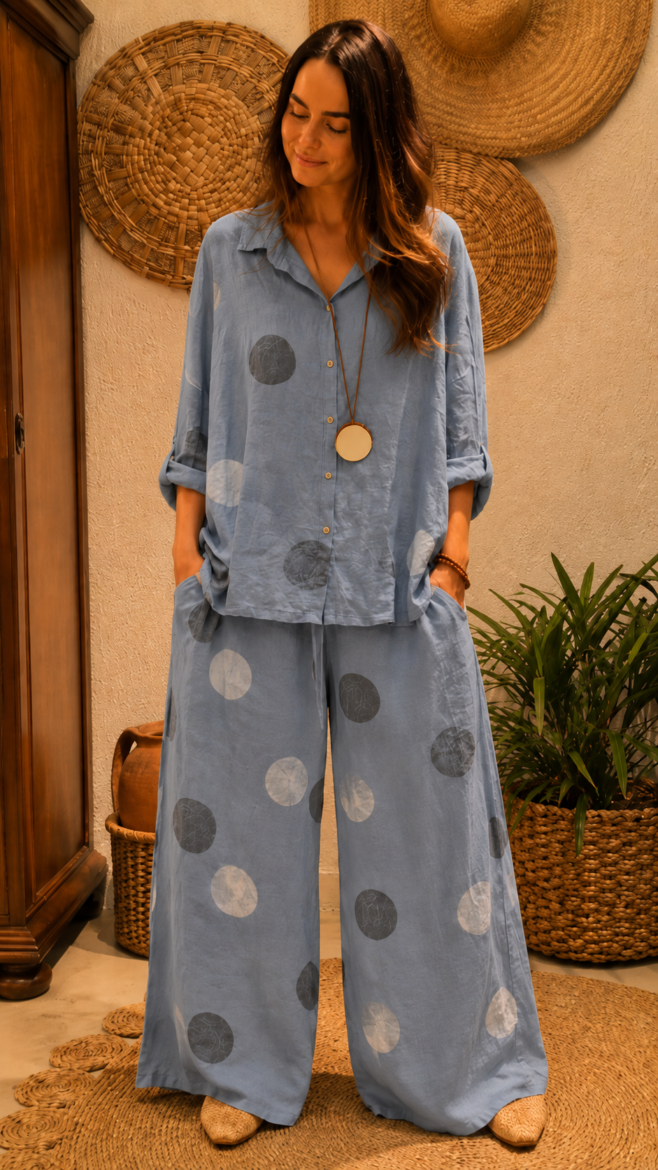 Oversized Polka Dot Resort Set