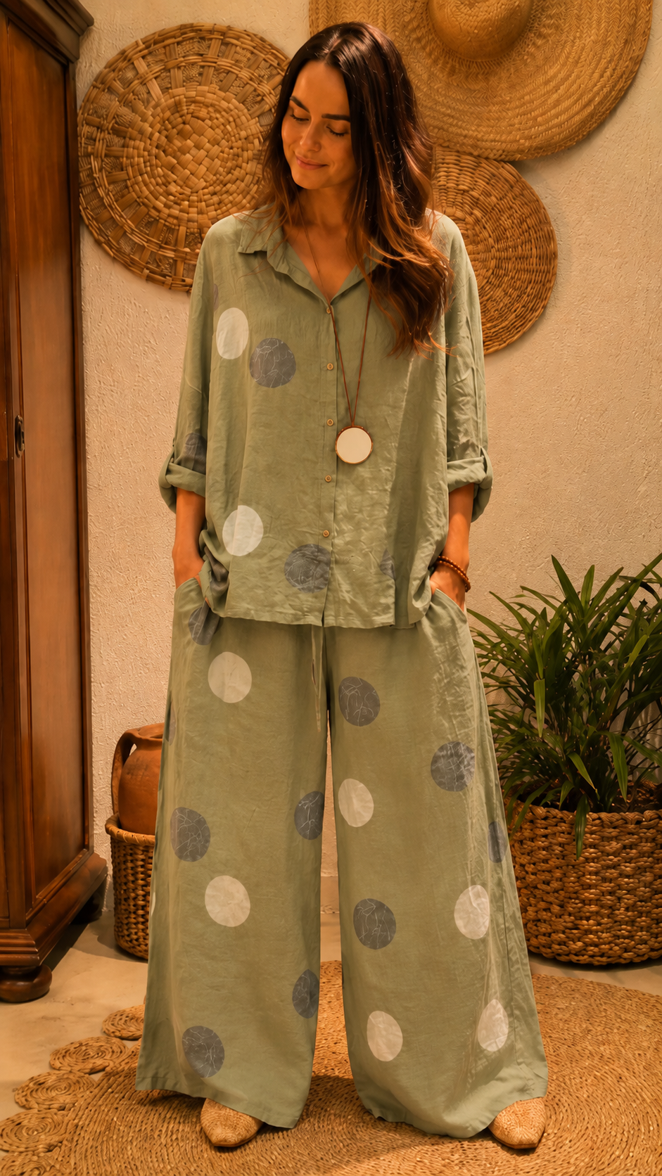 Oversized Polka Dot Resort Set