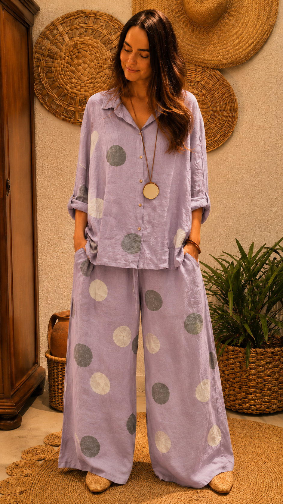 Oversized Polka Dot Resort Set