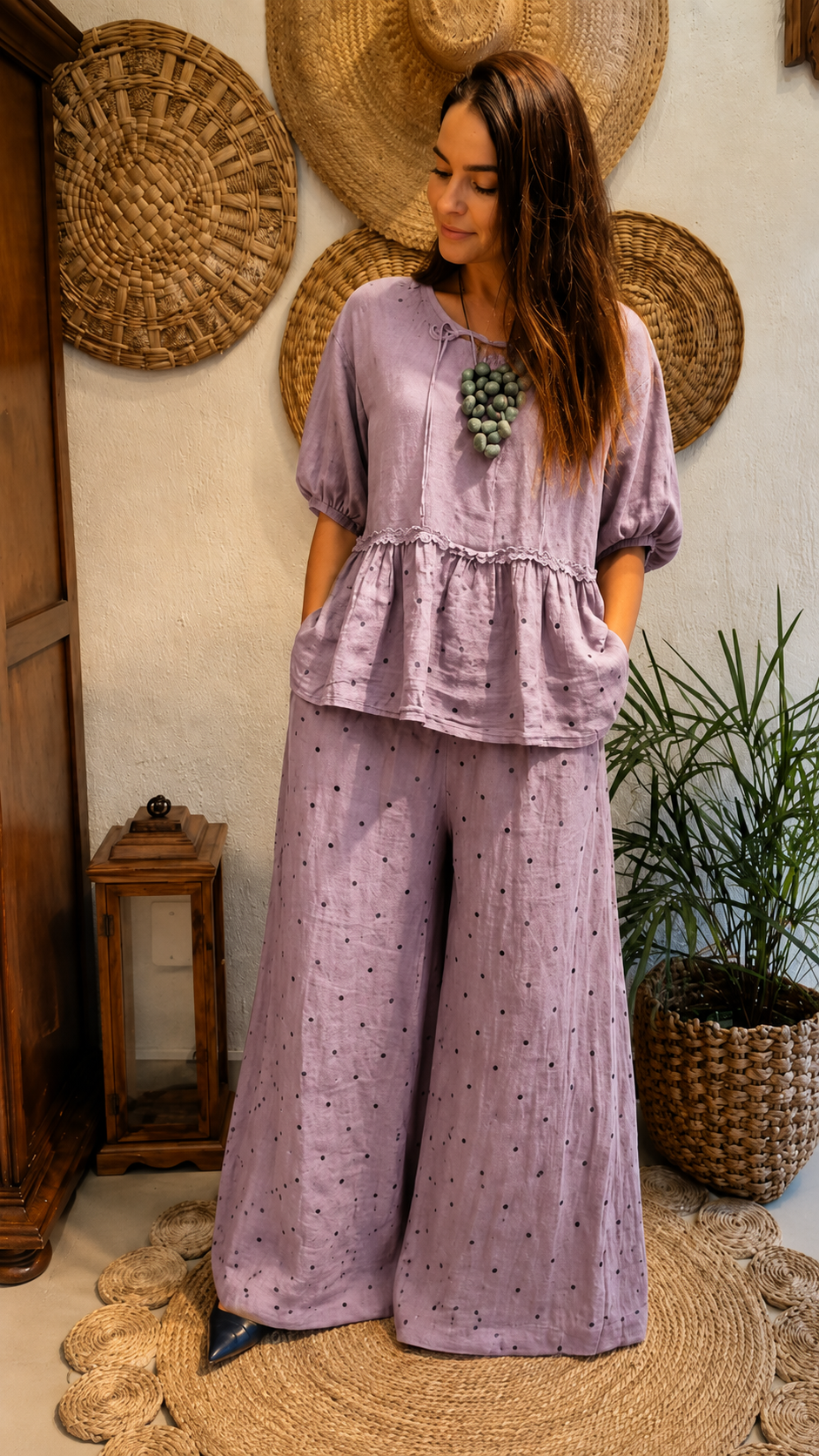 Relaxed Polka Dot Lounge Set