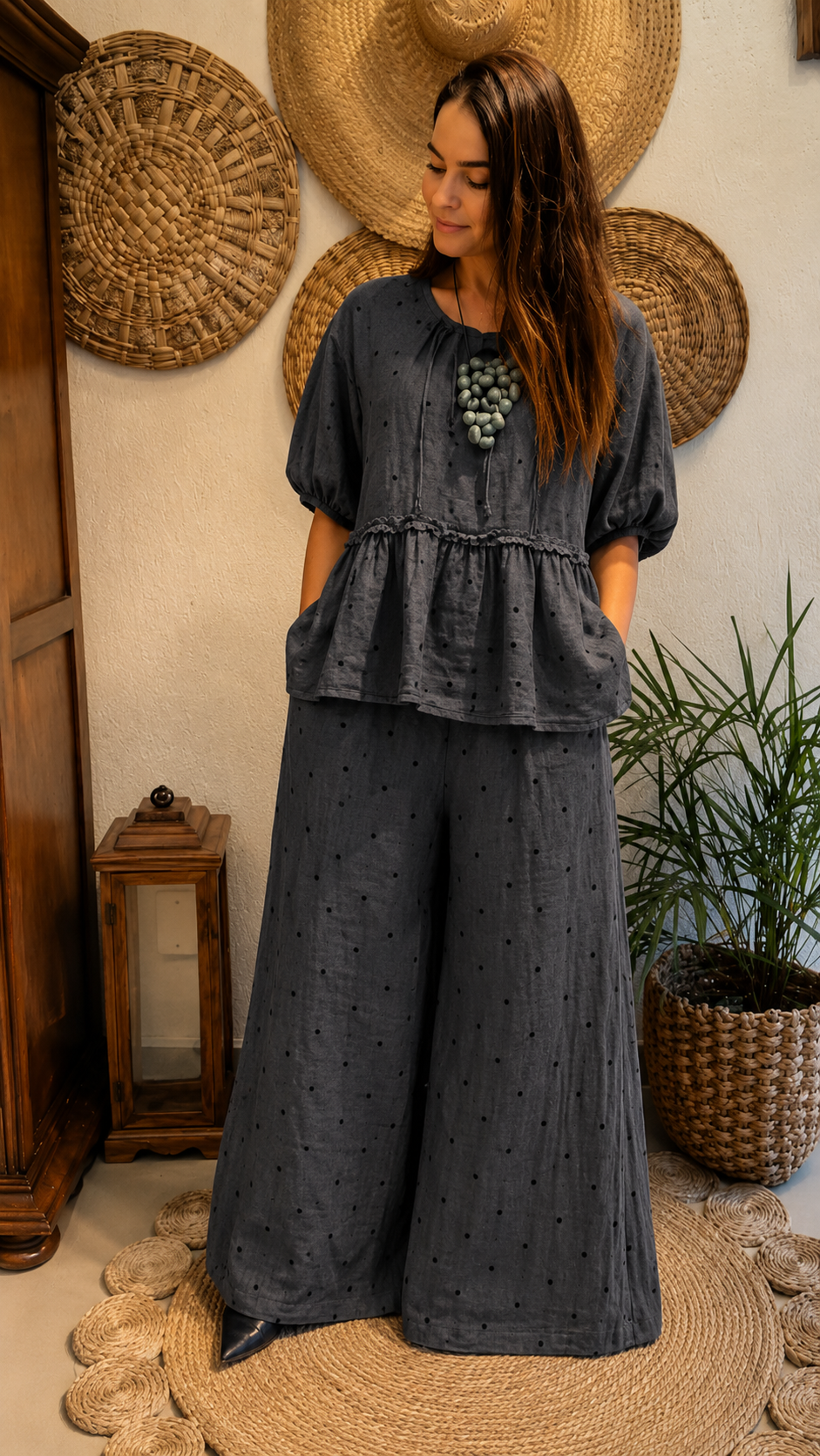 Relaxed Polka Dot Lounge Set