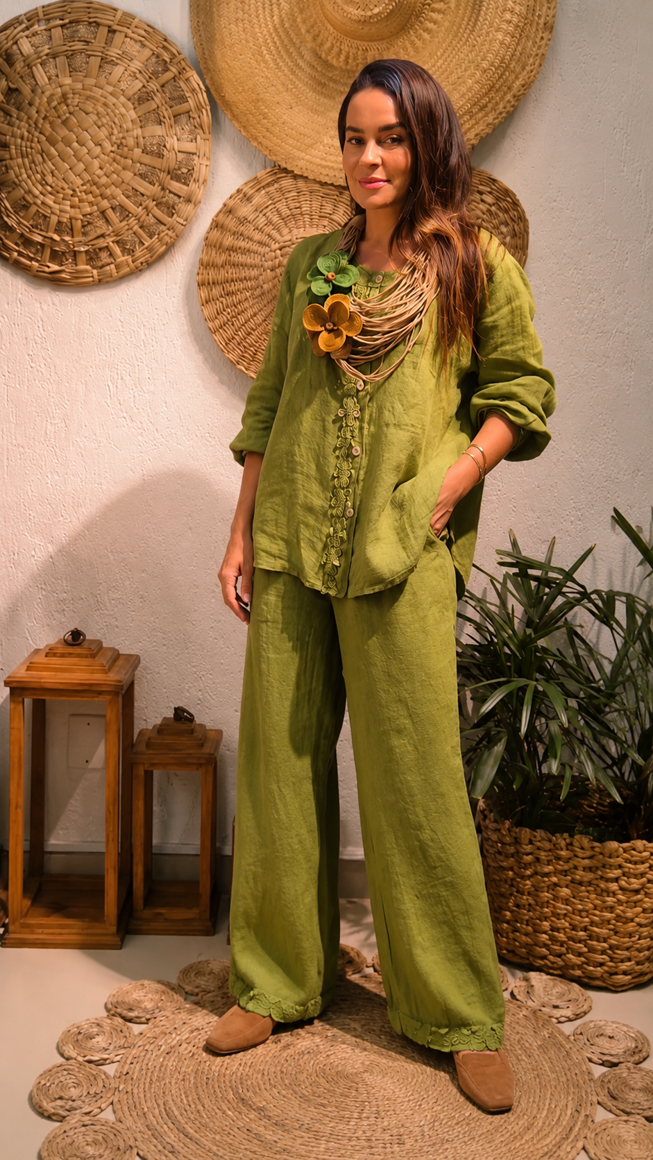 Bohemian Linen Two-Piece Set