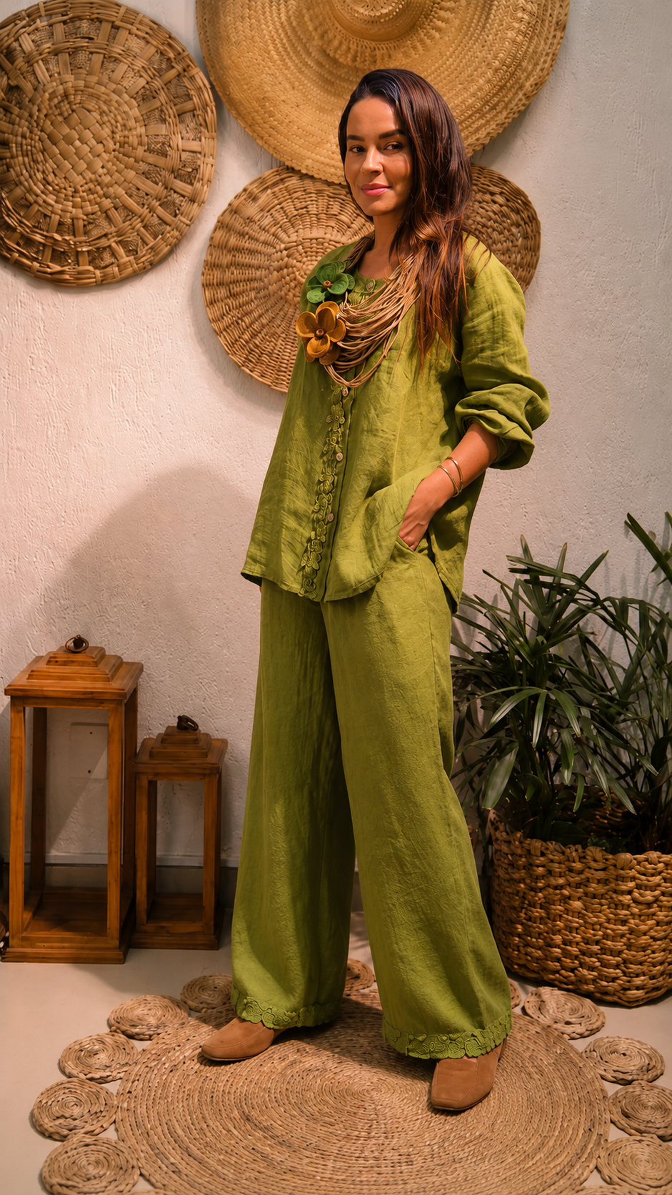 Bohemian Linen Two-Piece Set