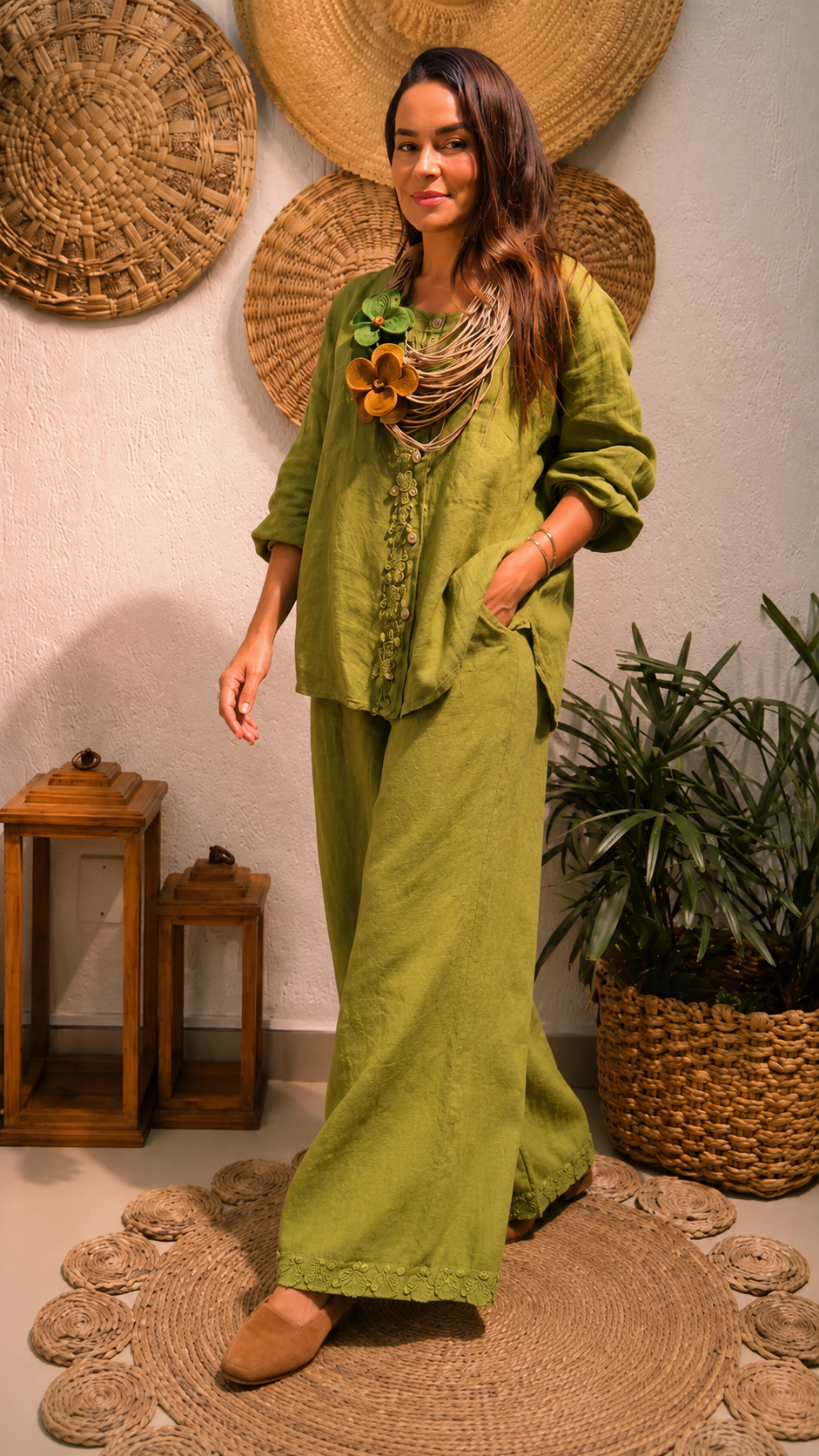 Bohemian Linen Two-Piece Set