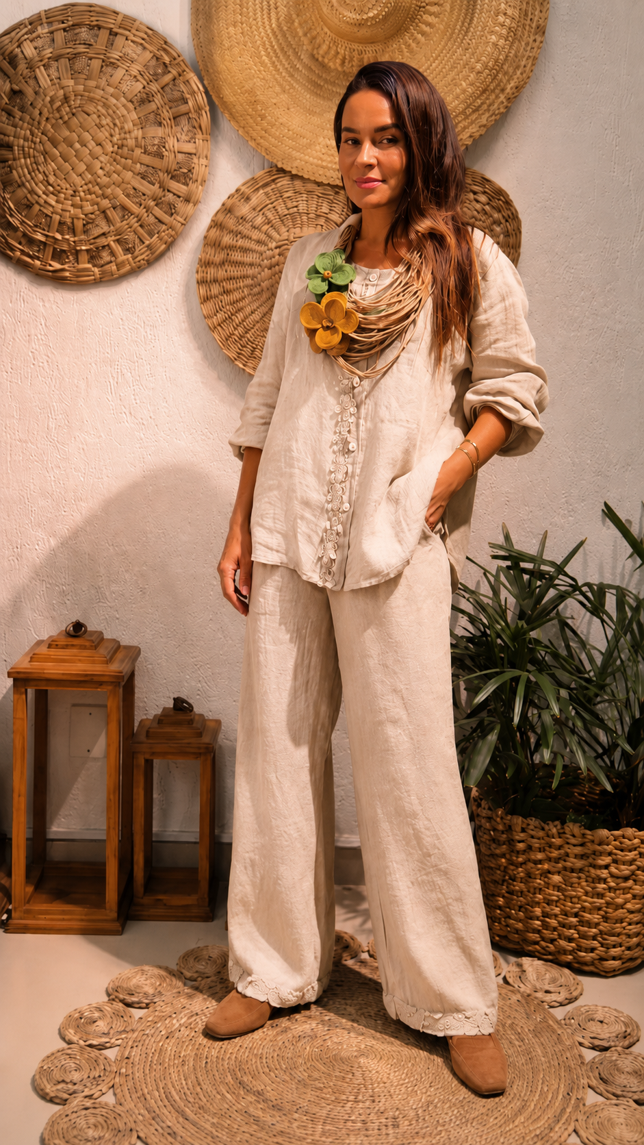 Bohemian Linen Two-Piece Set