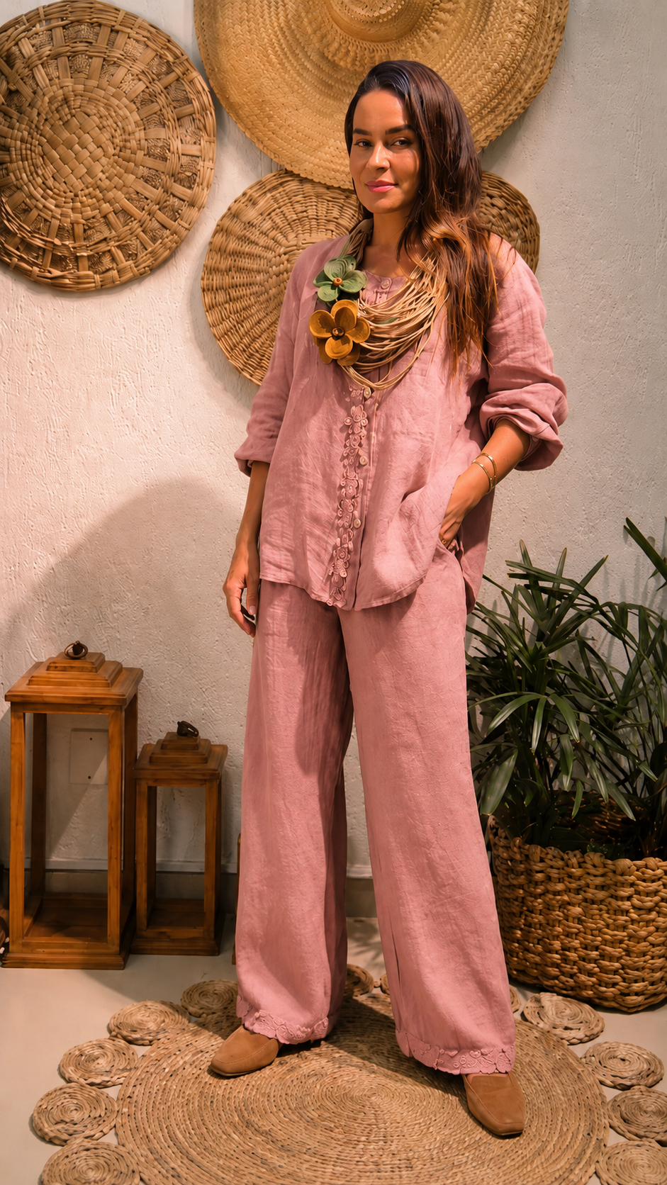 Bohemian Linen Two-Piece Set