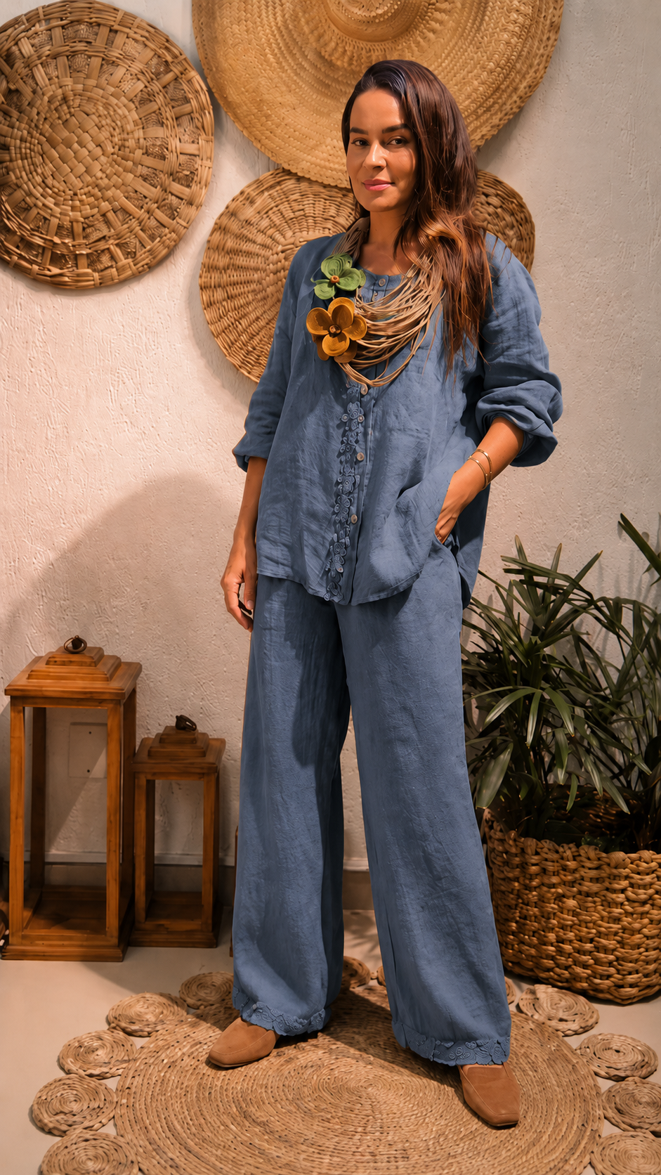 Bohemian Linen Two-Piece Set