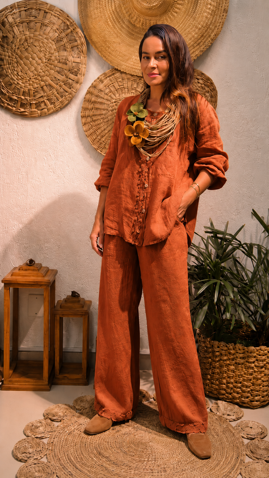 Bohemian Linen Two-Piece Set