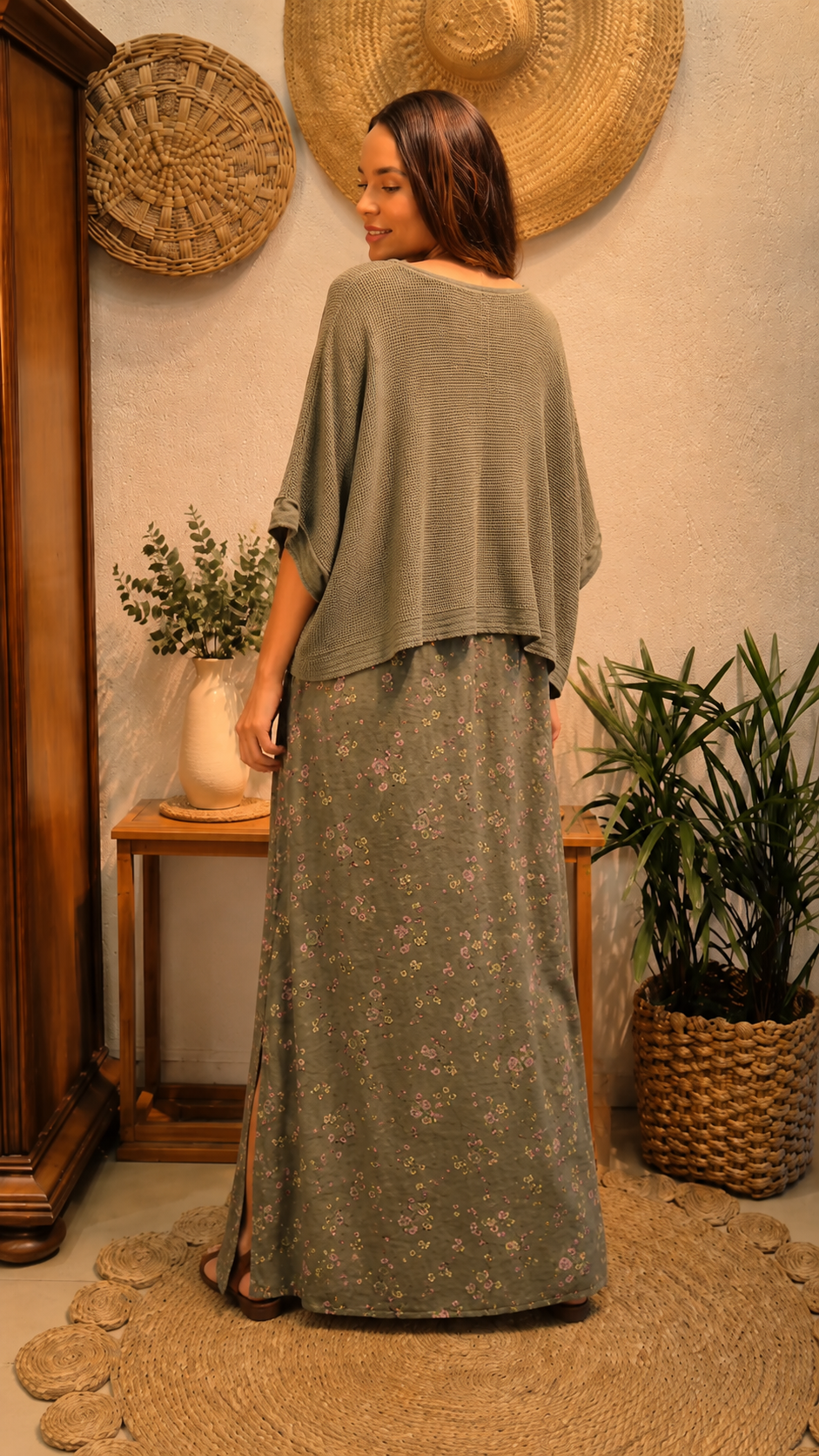 Boho Layered Maxi Dress Set