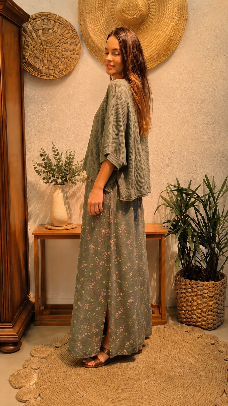 Boho Layered Maxi Dress Set