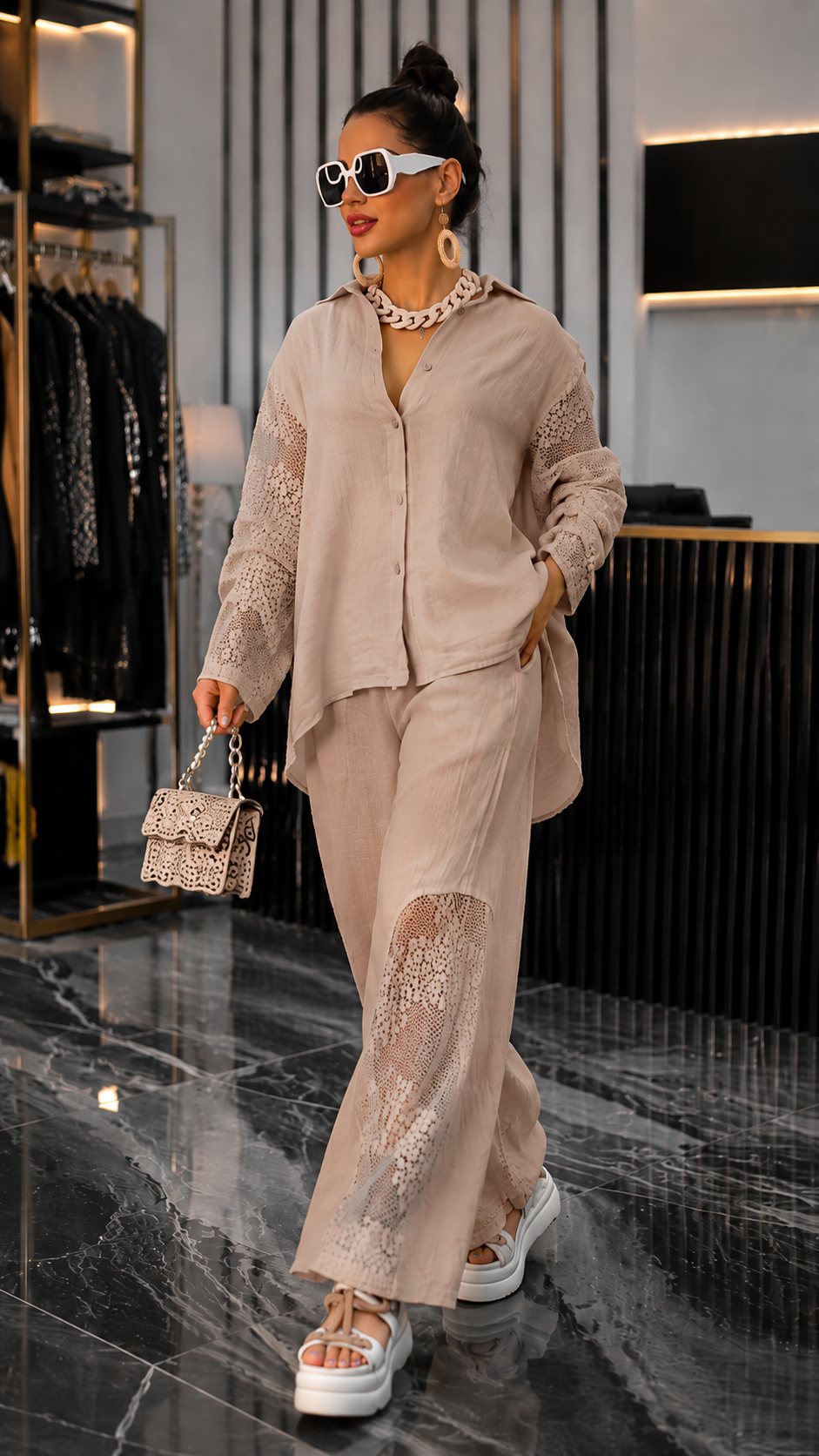 Luxe Lace Panel Resort Set