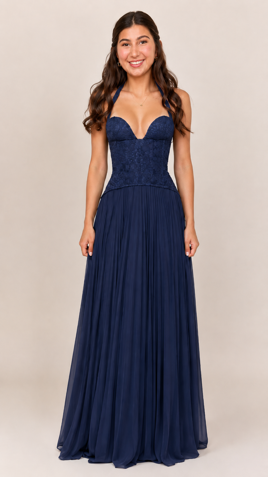 Lace Halter Maxi Dress