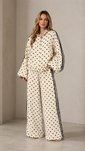 Charlotte Polka Dot Two-Piece Lounge Set