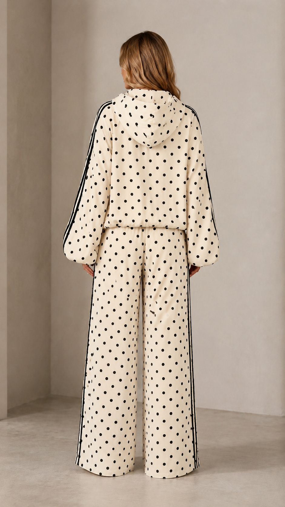 Charlotte Polka Dot Two-Piece Lounge Set