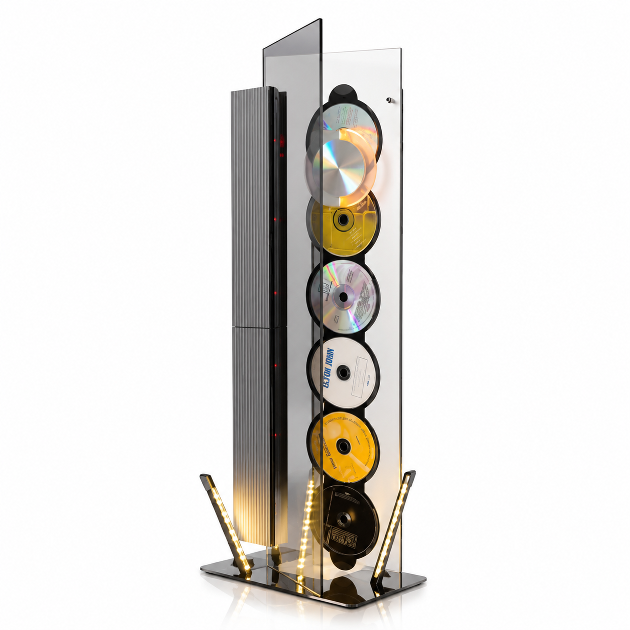 Vertical CD Display Music System
