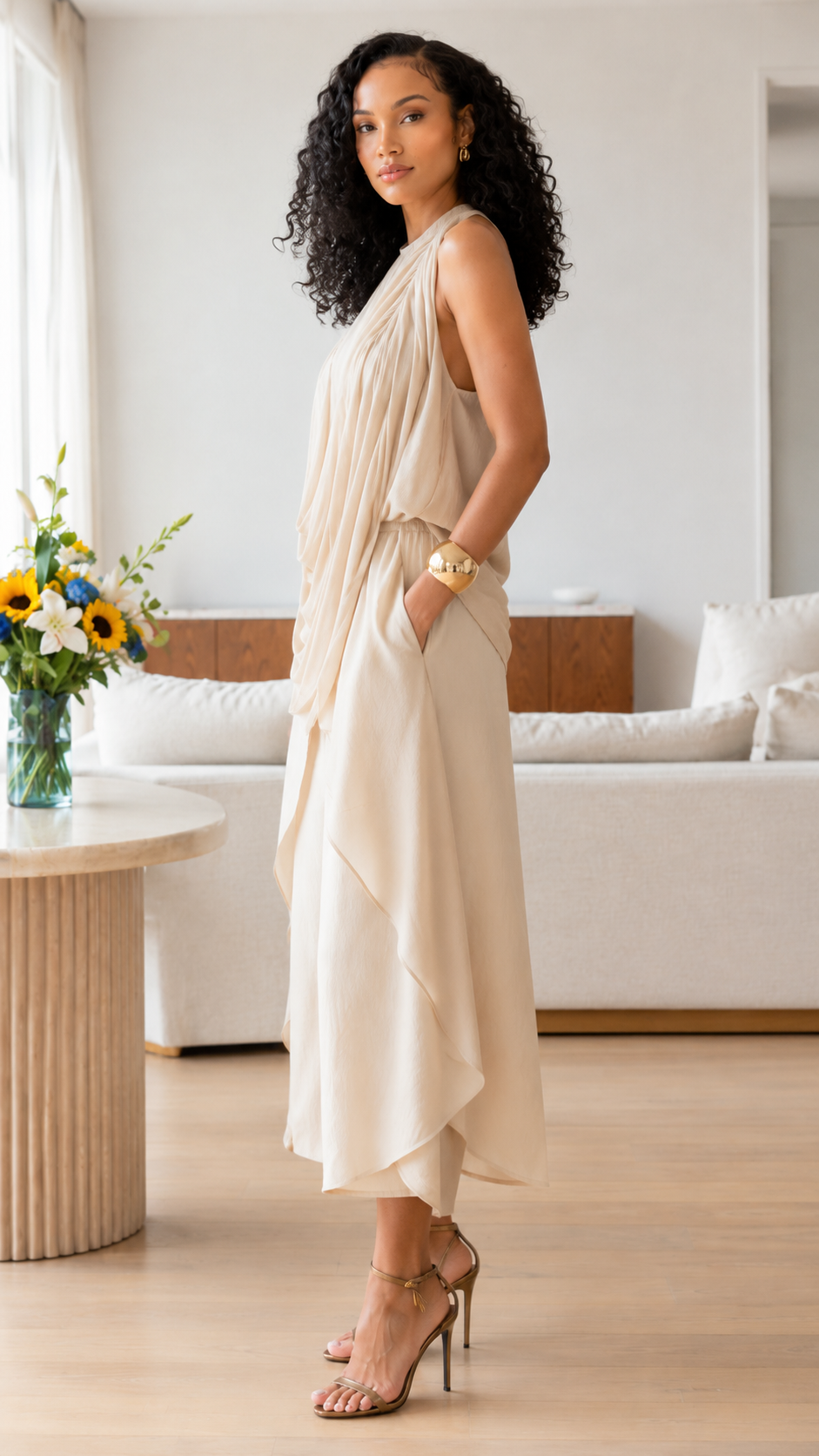 Draped Halter Set