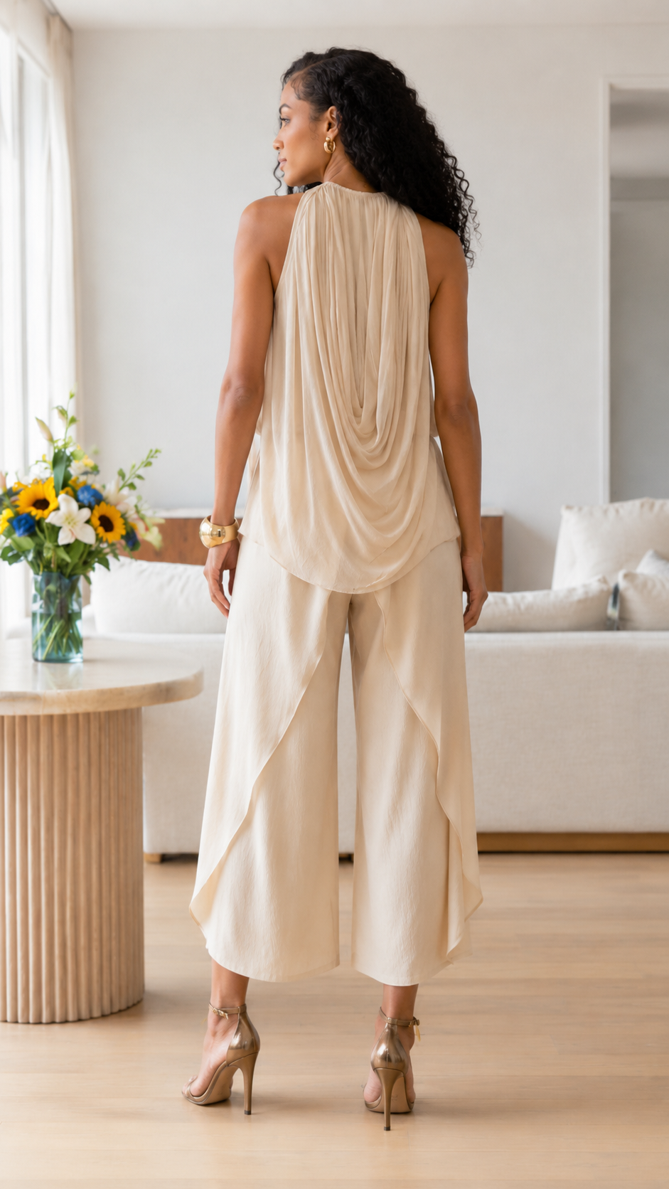Draped Halter Set