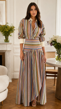 Striped Maxi Shirt Dress
