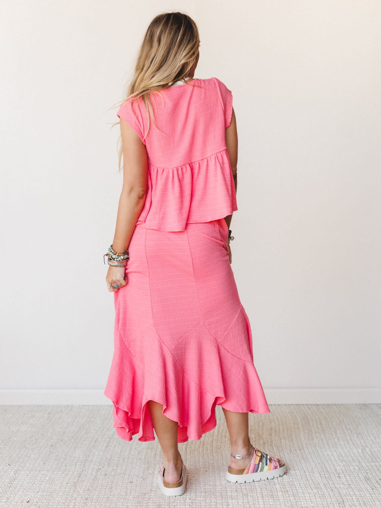 Floral Boho Two-Piece Maxi Skirt Set