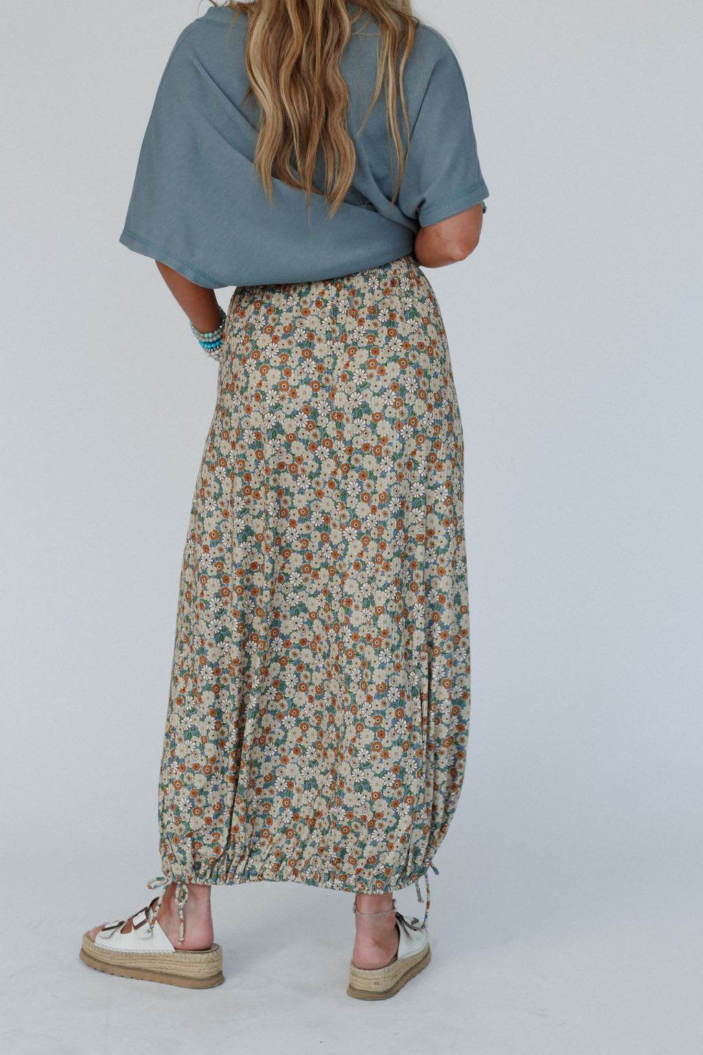 Boho Floral Two-Piece Mini Skirt Set