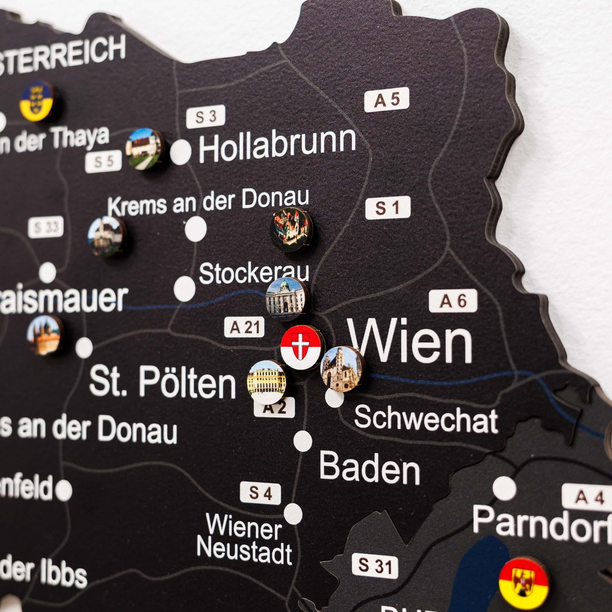 3D Wooden Map of Austria - Nordik