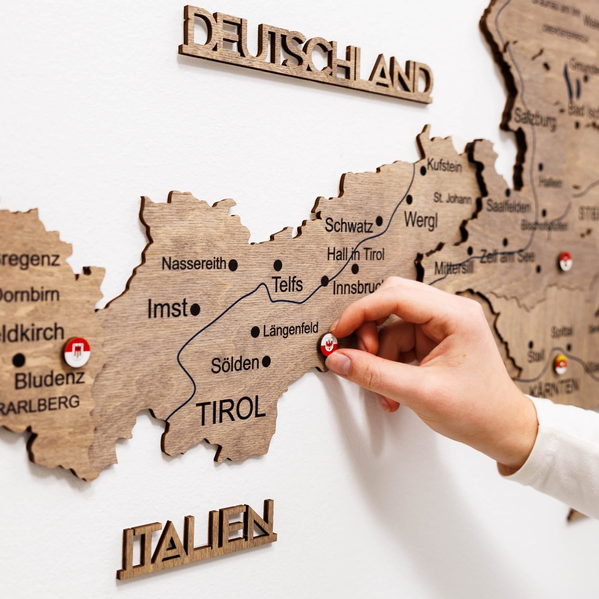 3D Wooden Map of Austria - Terra