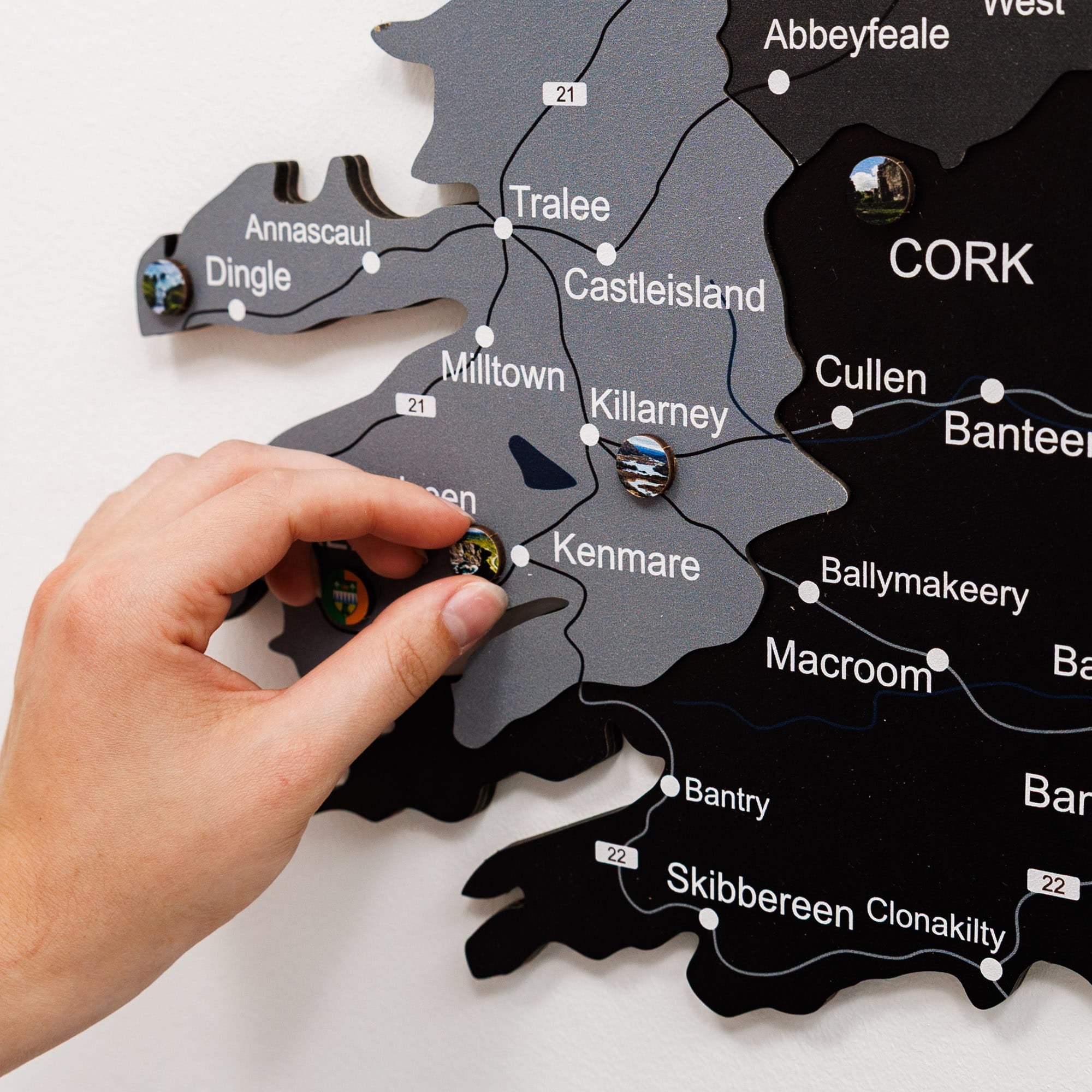 3D Wooden Map of Ireland - Nordik