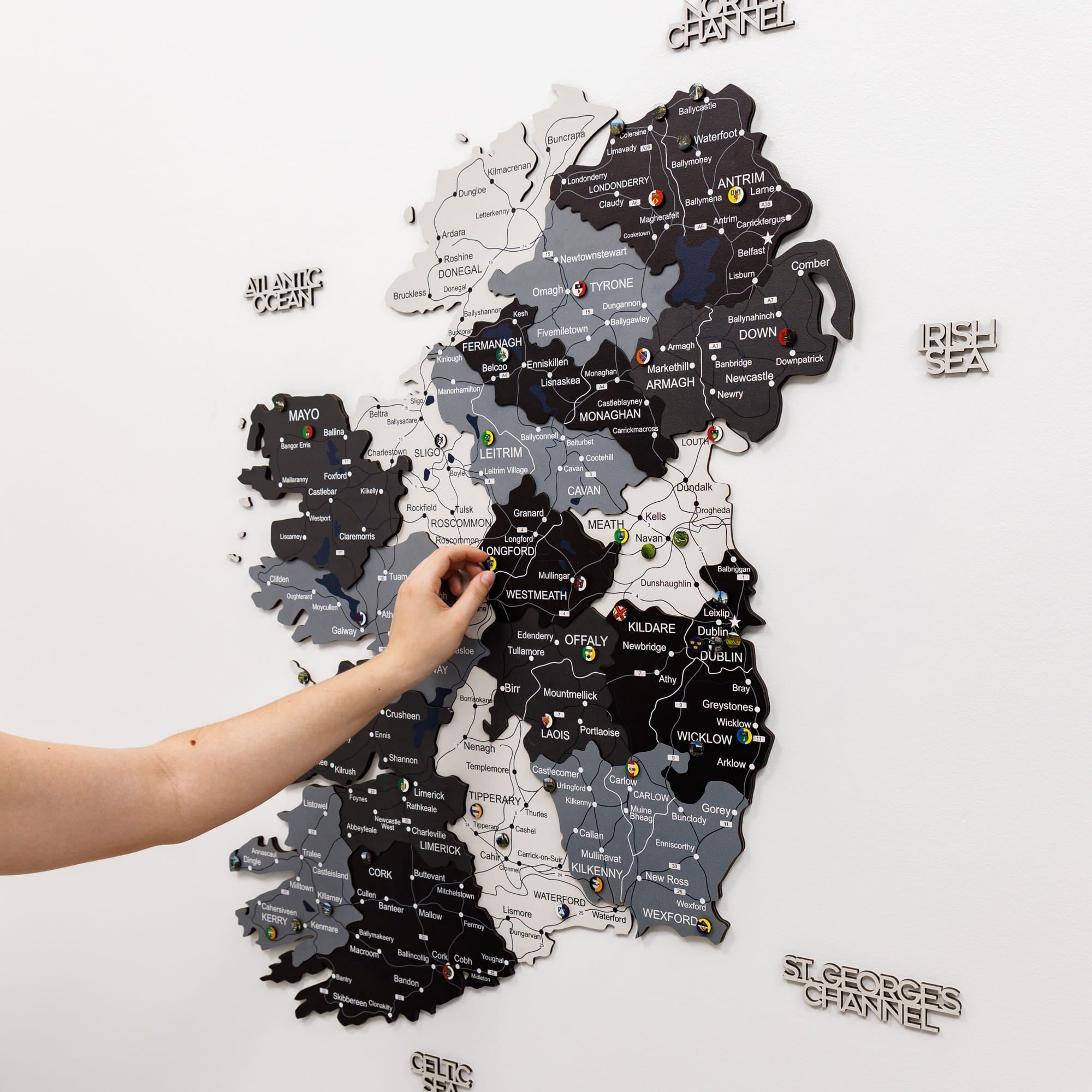 3D Wooden Map of Ireland - Nordik