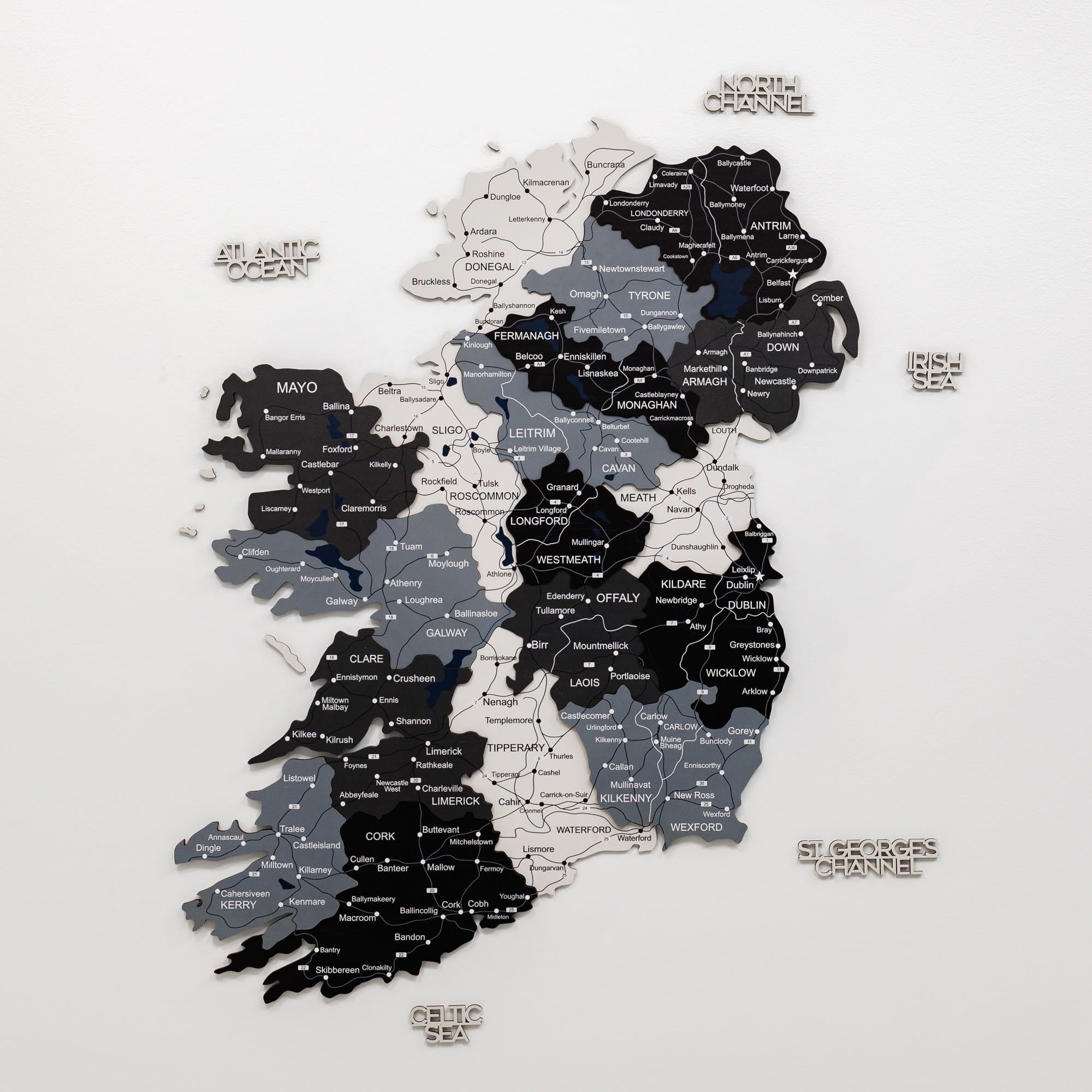 3D Wooden Map of Ireland - Nordik