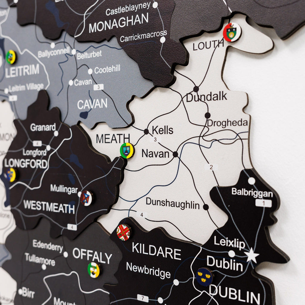 3D Wooden Map of Ireland - Nordik