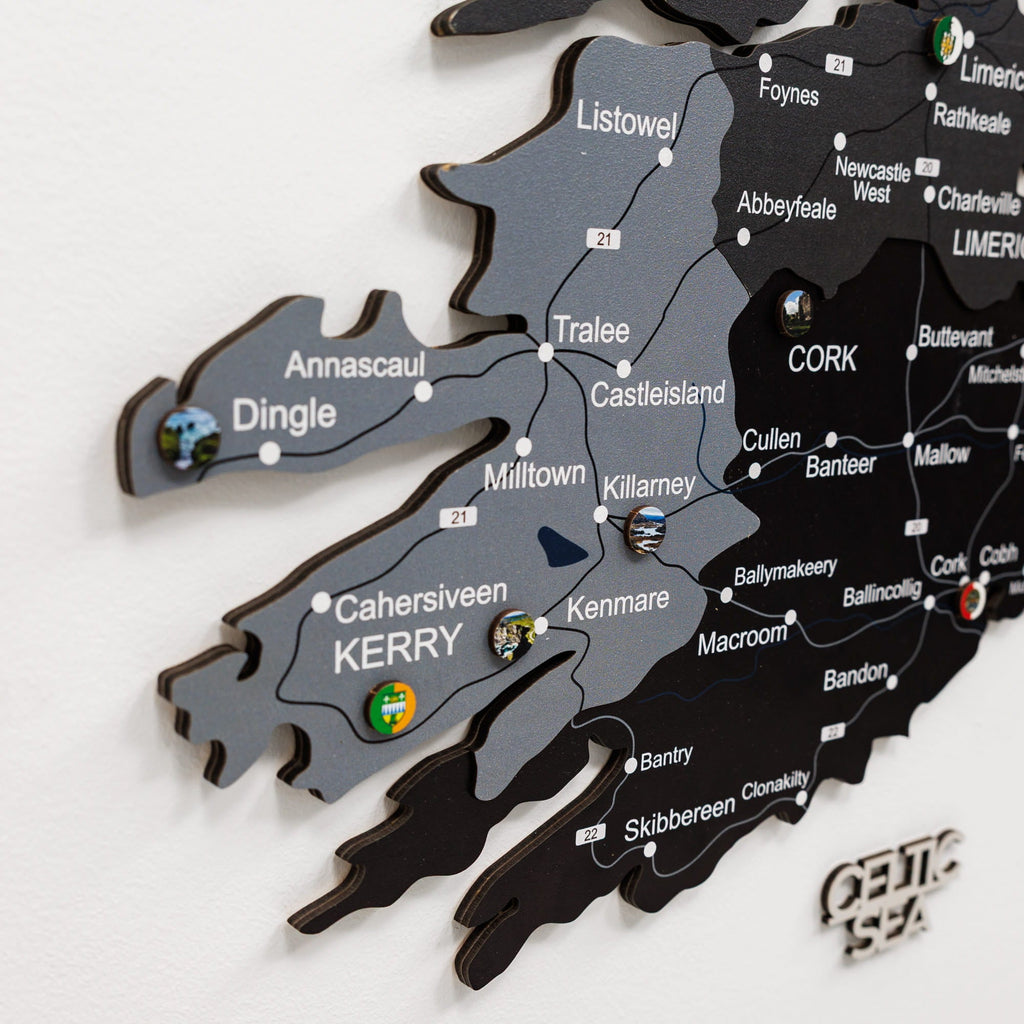3D Wooden Map of Ireland - Nordik