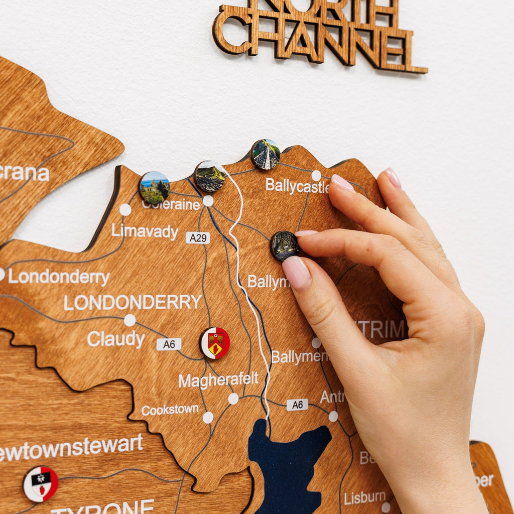 3D Wooden Map of Ireland - Oak